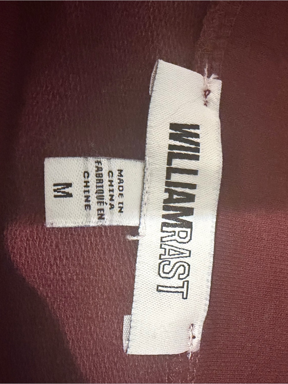 William Rast Women’s Sweatshirt in Burgundy - Medium
